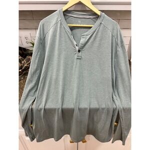 Free Fly Bamboo Performance Henley Shirt Size 3XL‎ green Long Sleeve